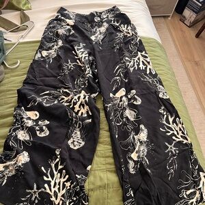 A New Day Black and Cream Wide Leg Pants